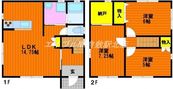 宮前戸建Bの物件間取画像